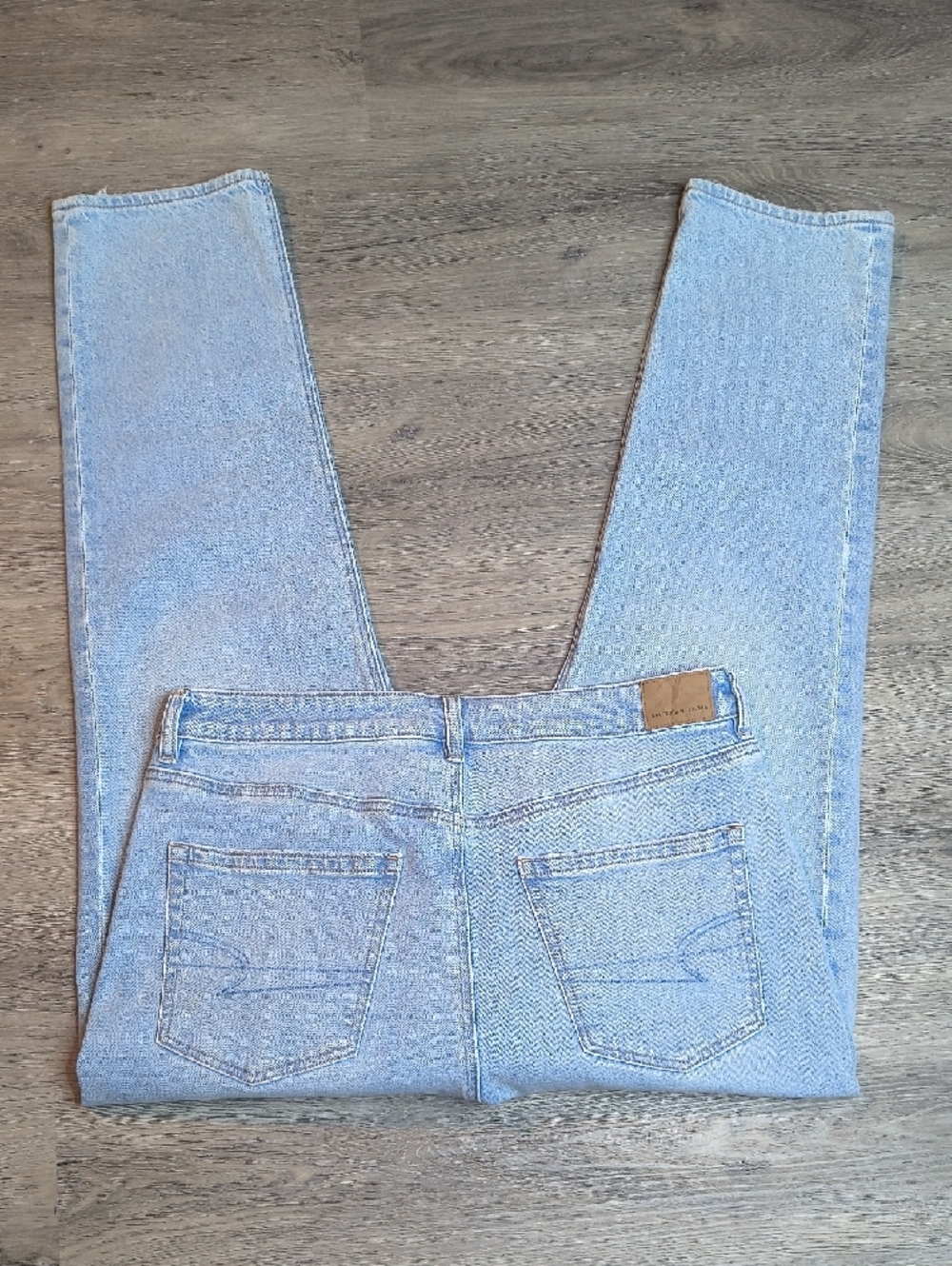 Mom Jean w/28" Inseam High Rise 🦅 American Eagle Denim Jeans Size 12 sac347 - Picture 3 of 7
